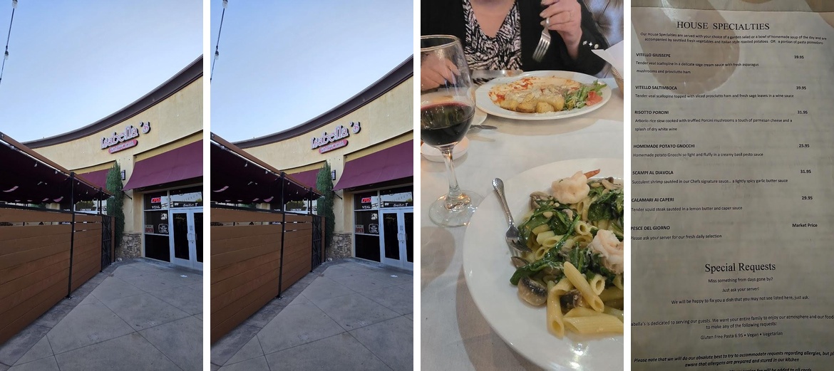 Isabella's Trattoria Yucaipa Menu